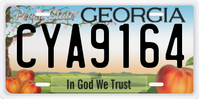 GA license plate CYA9164
