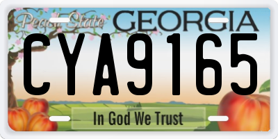 GA license plate CYA9165