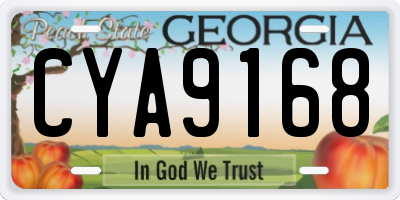 GA license plate CYA9168