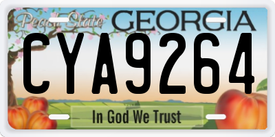 GA license plate CYA9264