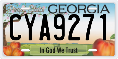 GA license plate CYA9271