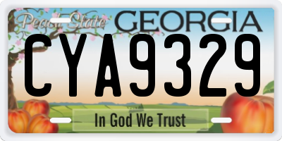 GA license plate CYA9329