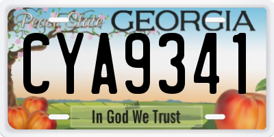 GA license plate CYA9341