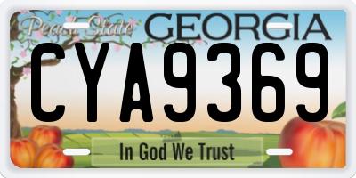 GA license plate CYA9369