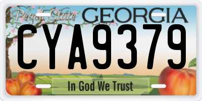 GA license plate CYA9379