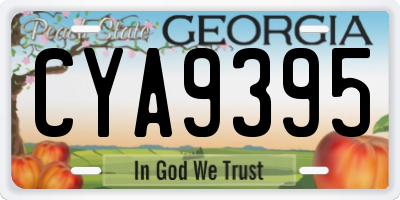 GA license plate CYA9395