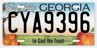 GA license plate CYA9396
