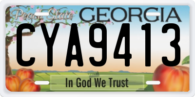 GA license plate CYA9413