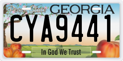 GA license plate CYA9441