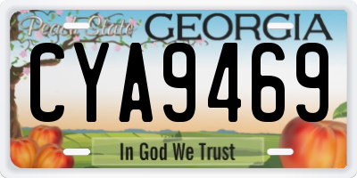 GA license plate CYA9469