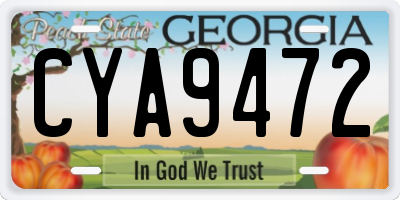 GA license plate CYA9472
