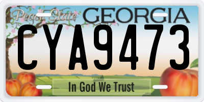 GA license plate CYA9473