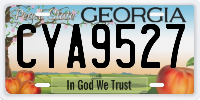 GA license plate CYA9527