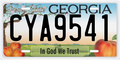 GA license plate CYA9541