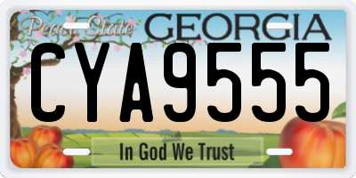 GA license plate CYA9555