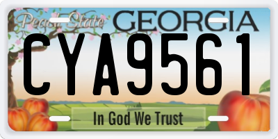 GA license plate CYA9561