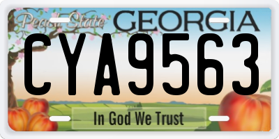 GA license plate CYA9563