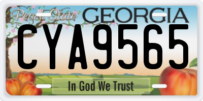 GA license plate CYA9565