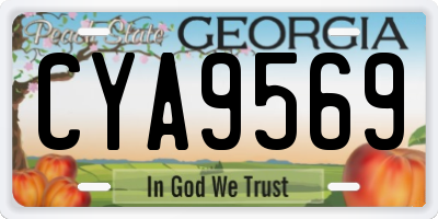 GA license plate CYA9569