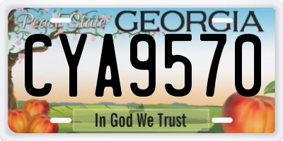 GA license plate CYA9570