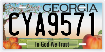 GA license plate CYA9571