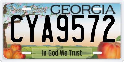GA license plate CYA9572