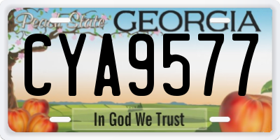 GA license plate CYA9577