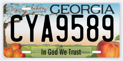 GA license plate CYA9589