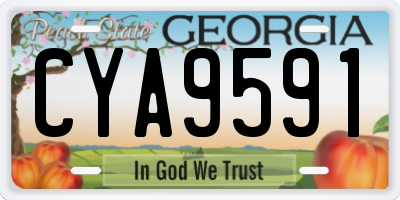GA license plate CYA9591
