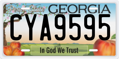 GA license plate CYA9595