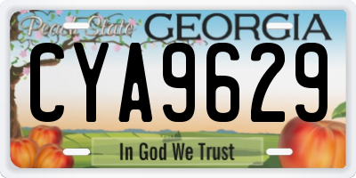 GA license plate CYA9629