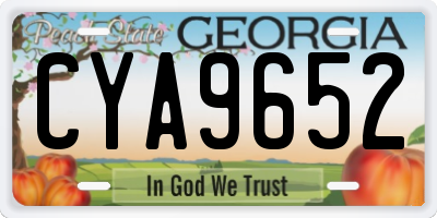 GA license plate CYA9652