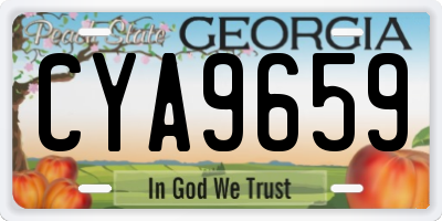 GA license plate CYA9659