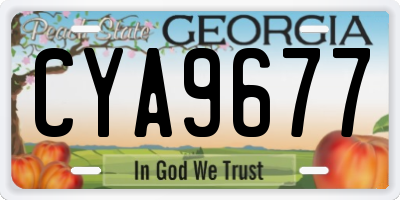 GA license plate CYA9677