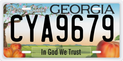 GA license plate CYA9679