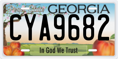 GA license plate CYA9682