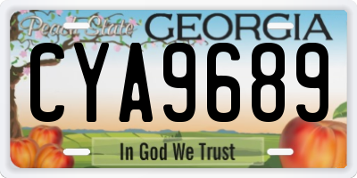 GA license plate CYA9689