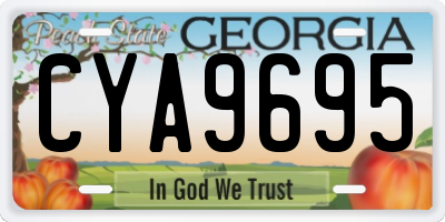 GA license plate CYA9695