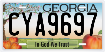 GA license plate CYA9697
