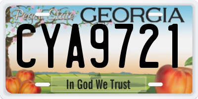 GA license plate CYA9721