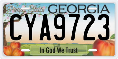 GA license plate CYA9723