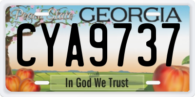 GA license plate CYA9737