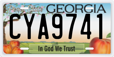 GA license plate CYA9741