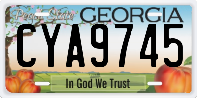 GA license plate CYA9745