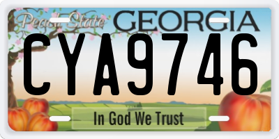 GA license plate CYA9746