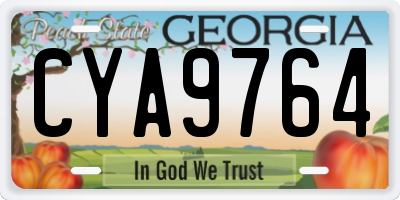 GA license plate CYA9764