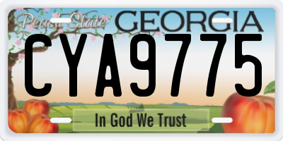 GA license plate CYA9775