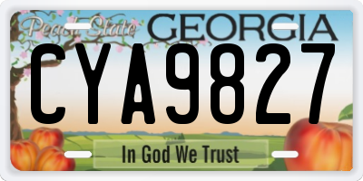 GA license plate CYA9827