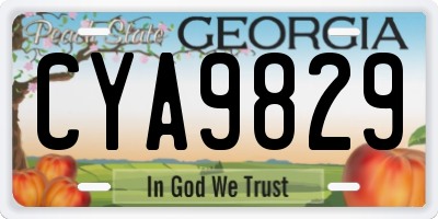 GA license plate CYA9829