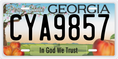 GA license plate CYA9857